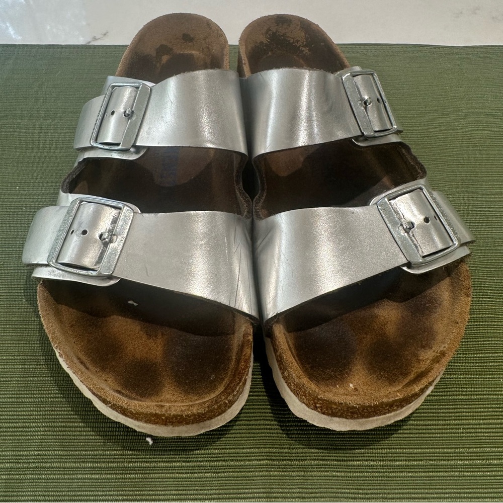 SILVER BIRKENSTOCKS